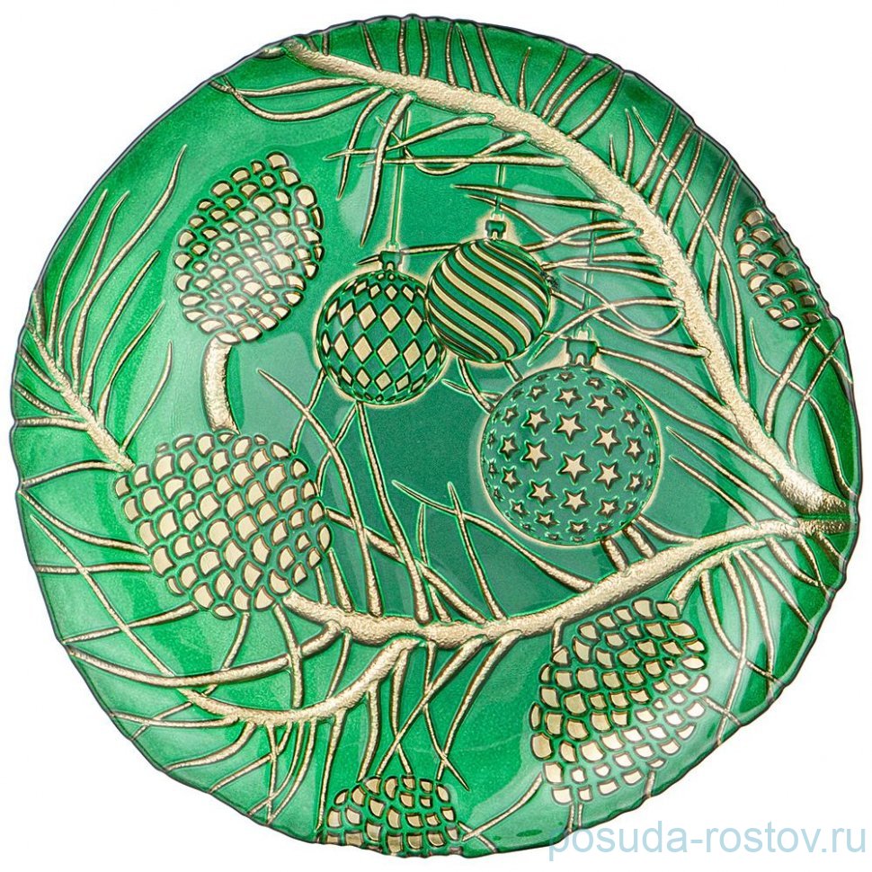 Блюдо 32 см круглое "celebration green" / 332121