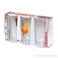 Стаканы для воды 230 мл 3 шт &quot;Ода /Петух /узоры микс&quot;  / 161131