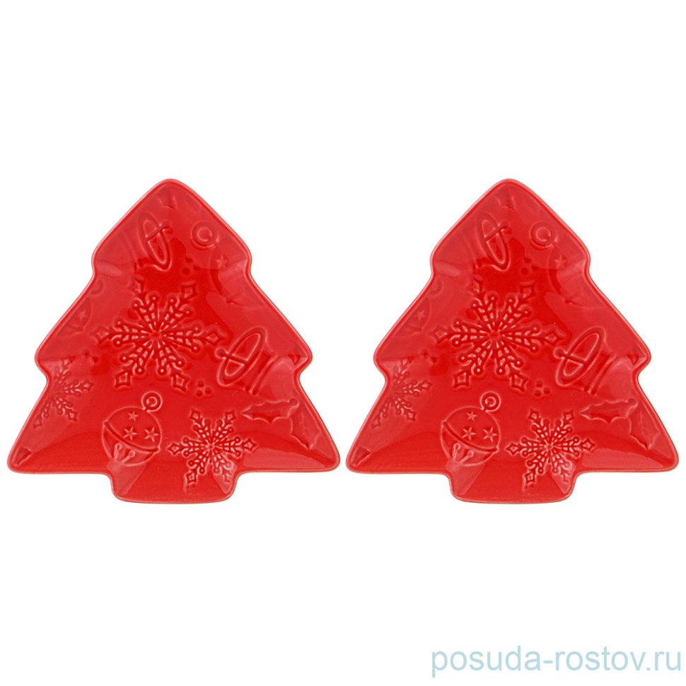 Набор тарелок 14 см 2 шт Ёлка "Celebration /Красный" / 268827