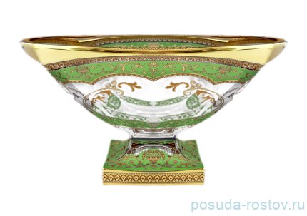 Ваза для фруктов 34 см &quot;Магма /Империя /Зелёная&quot; / 069974