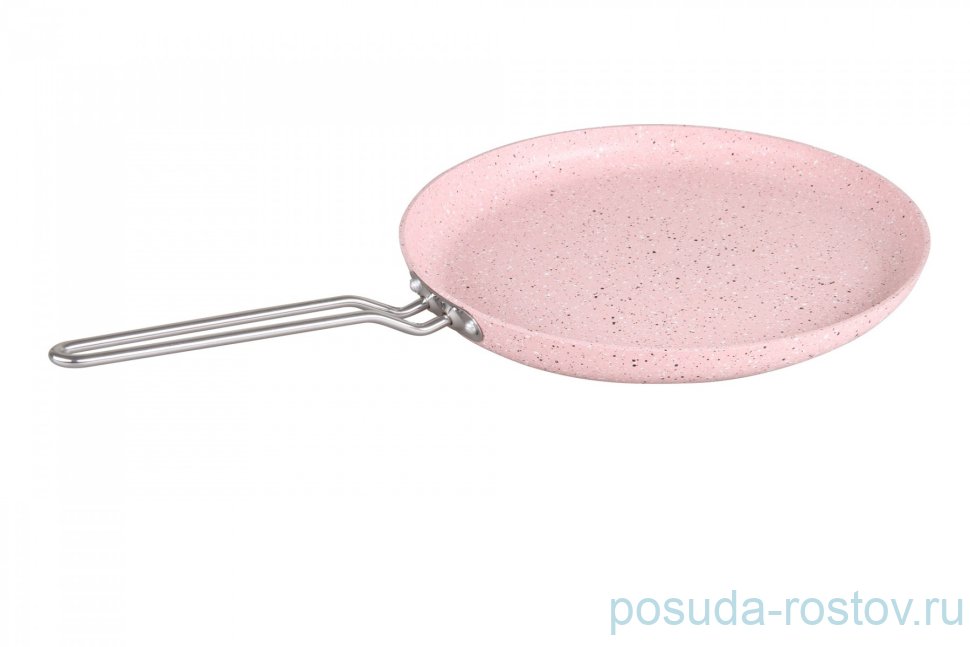 Блинница 30 см антипригарное покрытие розовая "Granite Crepe Pan" / 295605