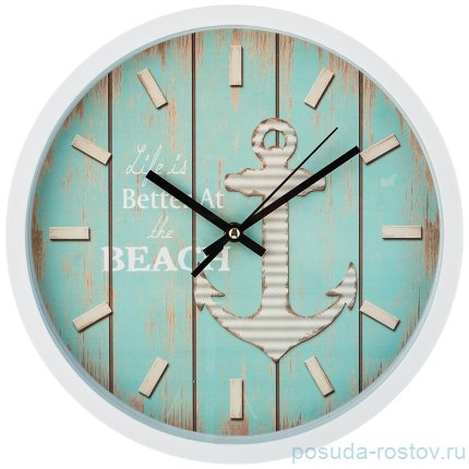 Часы настенные 31 см кварцевые круглые &quot;BEACH&quot; / 187993