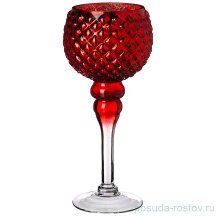 Подсвечник 10 х 30 см красный / 268353