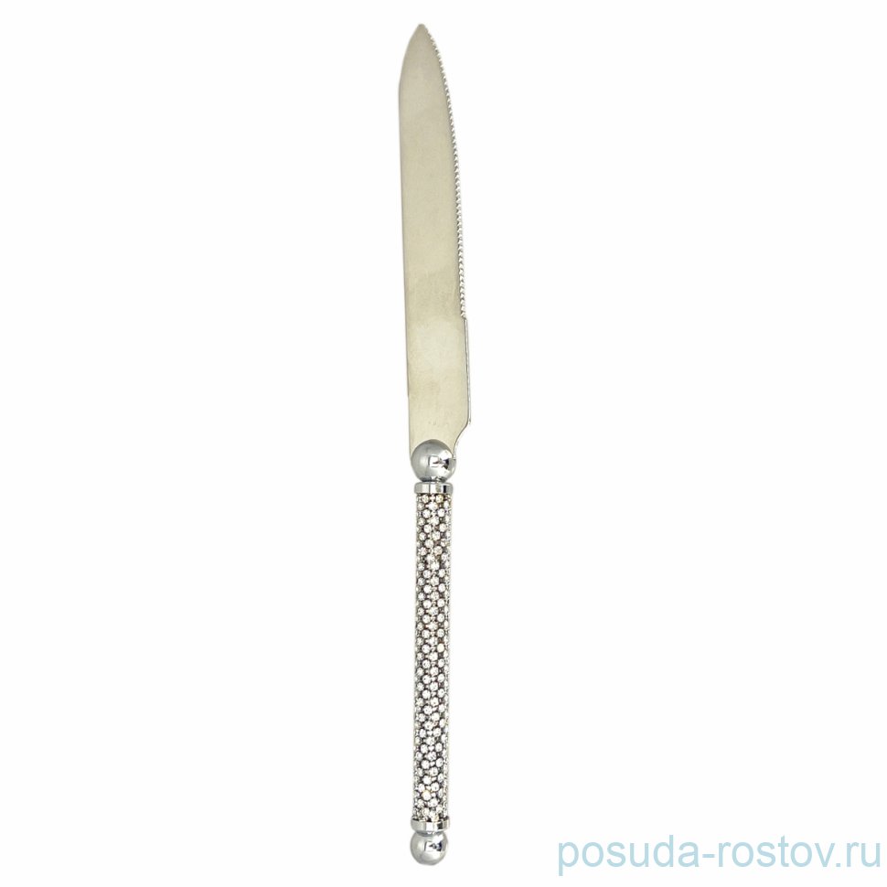 Столовый прибор нож сервировочный 21 см "стразы /платина" / 275840