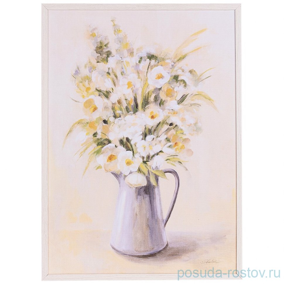 Панно 50 х 70 см "Букет" /рамка белая / 262155