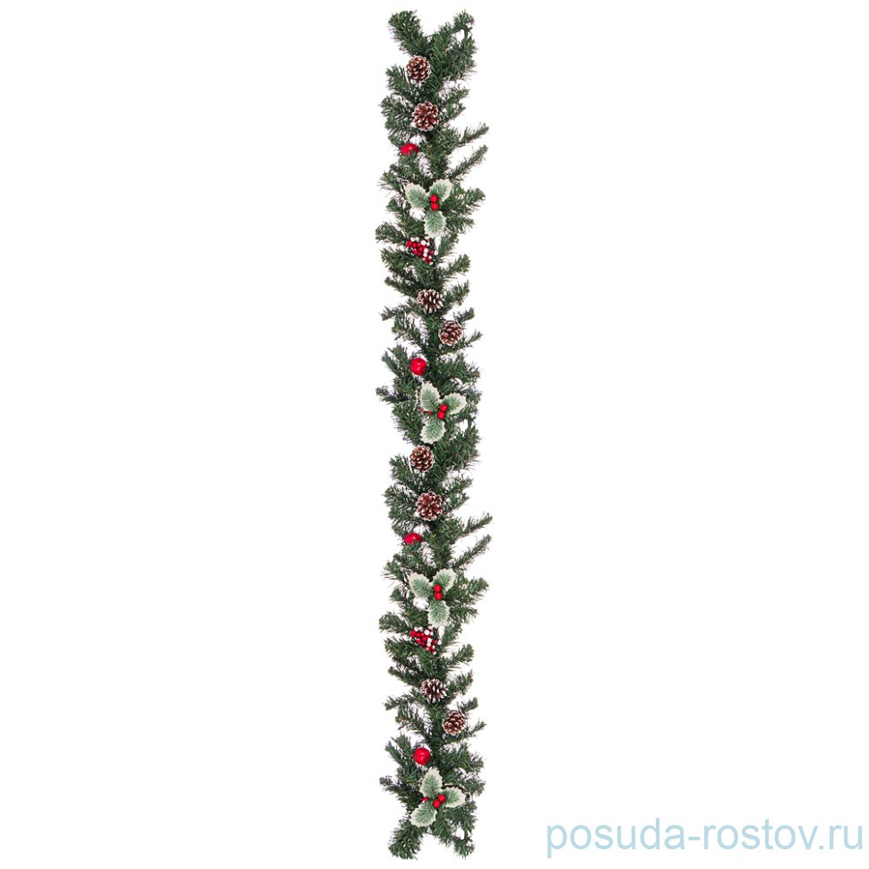 Декоративное изделие 180 см "Гирлянда с шишками и ягодами" / 224674