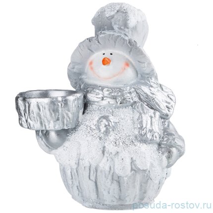 Подсвечник 13 х 13 см &quot;Снеговичок&quot; / 271168
