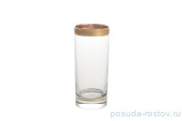 Стаканы для воды 300 мл 6 шт &quot;Королевский /Матовая полоса /золото&quot; А-M / 125866