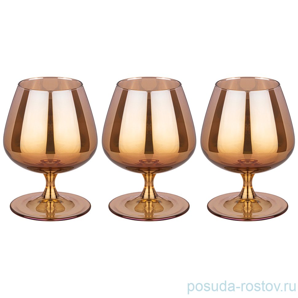 Бокалы для бренди 410 мл 3 шт "Гречишный мед" / 254979