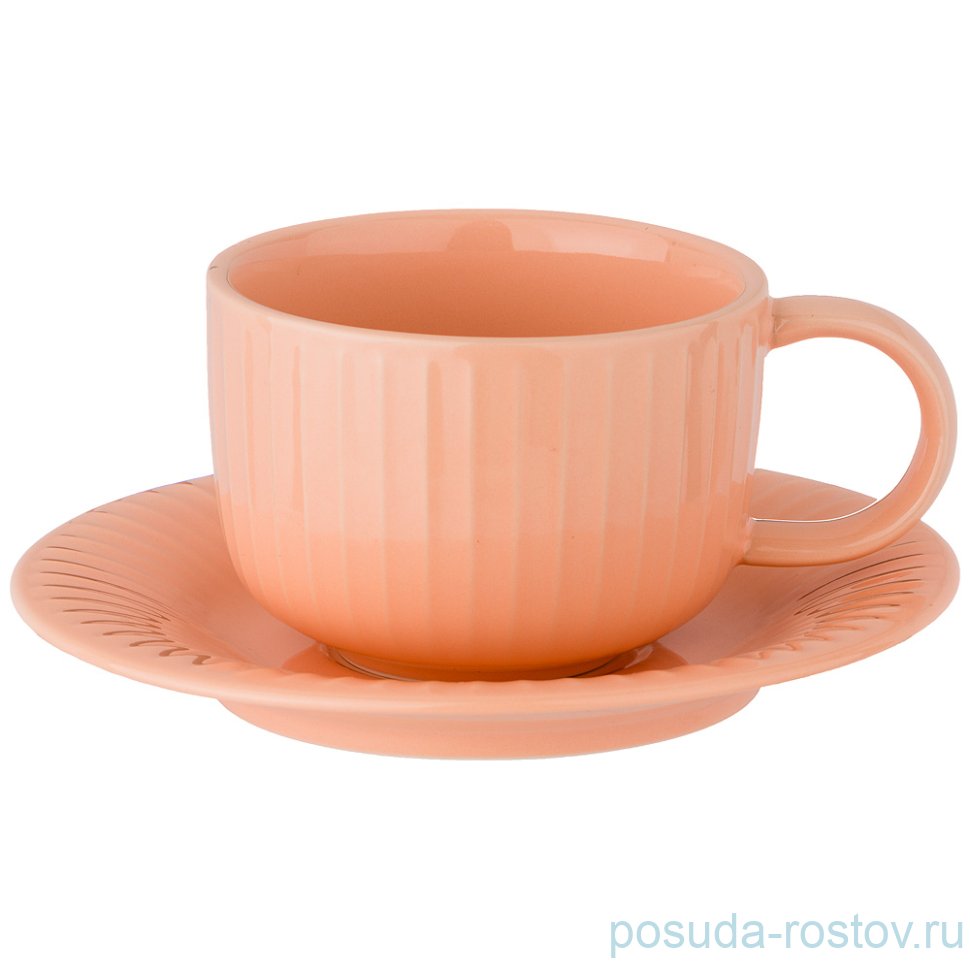 Чайная пара 220 мл "majesty /розовая" (4шт.) / 207110