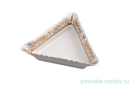 Салатник 21 см треугольный &quot;Соната /Золотая элегантность&quot; / 158361