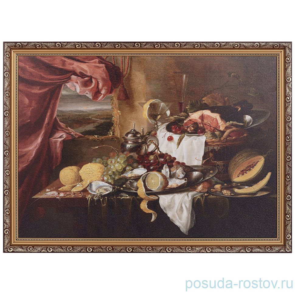 Картина 50 х 70 см "натюрморт" /рамка евро тёмная / 260002