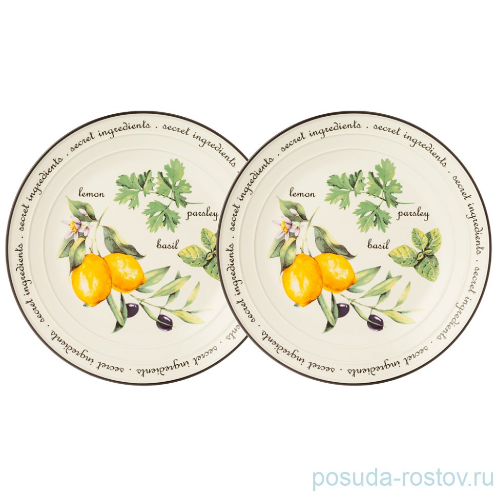 Набор тарелок 21,5 см 2 шт "Секретные ингредиенты" / 268372