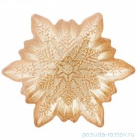 Блюдо 20 см снежинка &quot;snow cristal gold&quot; / 262807