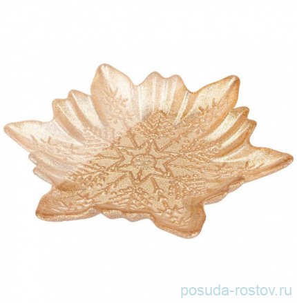 Блюдо 20 см снежинка &quot;snow cristal gold&quot; / 262807