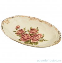 Блюдо 27 х 15 х 3 см овальное (селёдочница) &quot;Корейская роза&quot; / 312943