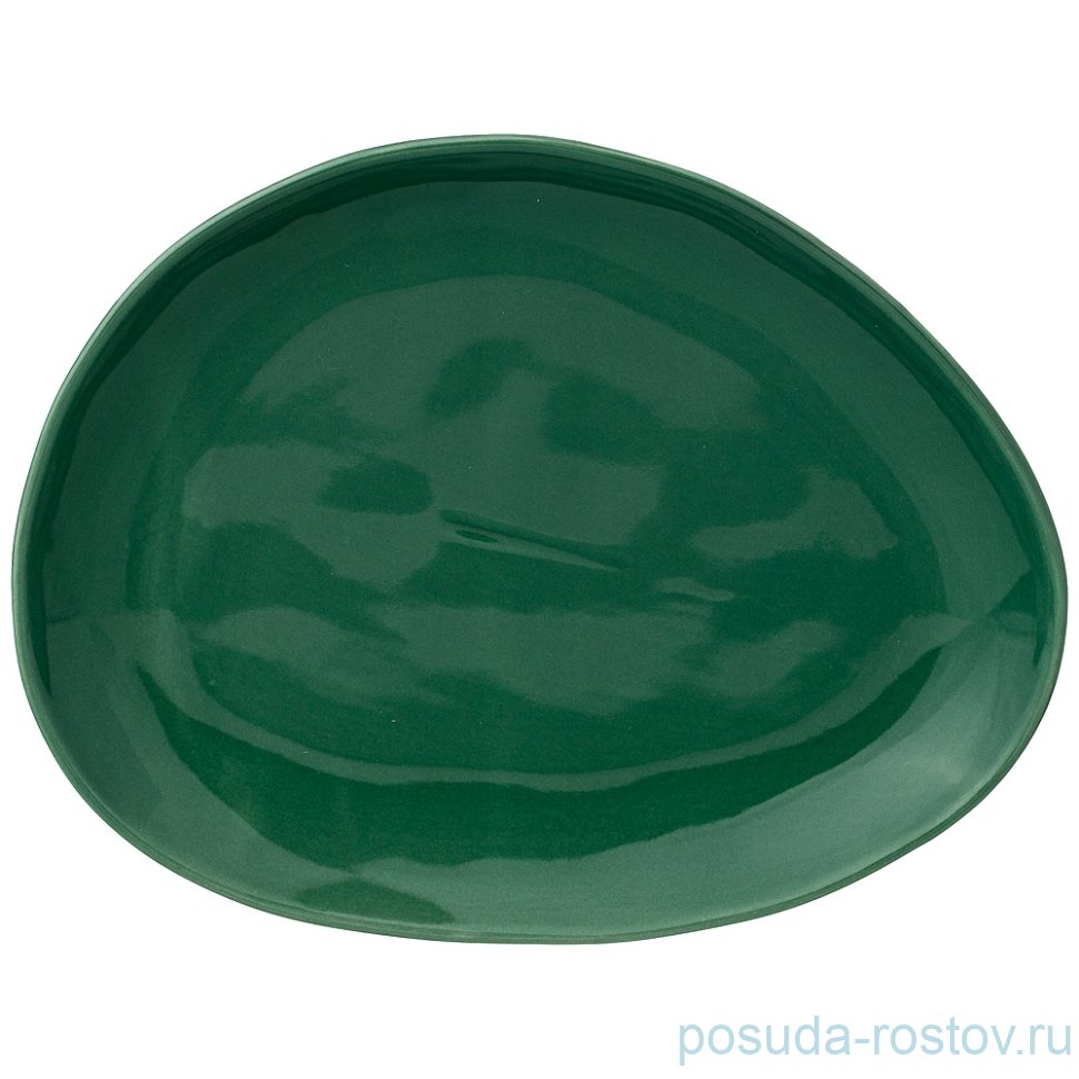 Тарелка 25 х 19 см 1 шт "meadow /зелёная" / 146080