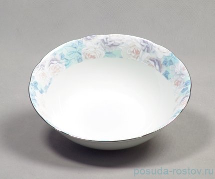 Салатник 23 см &quot;Роза /Голубая роза /платина&quot; / 232350