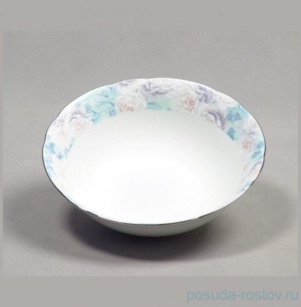 Салатник 23 см &quot;Роза /Голубая роза /платина&quot; / 232350