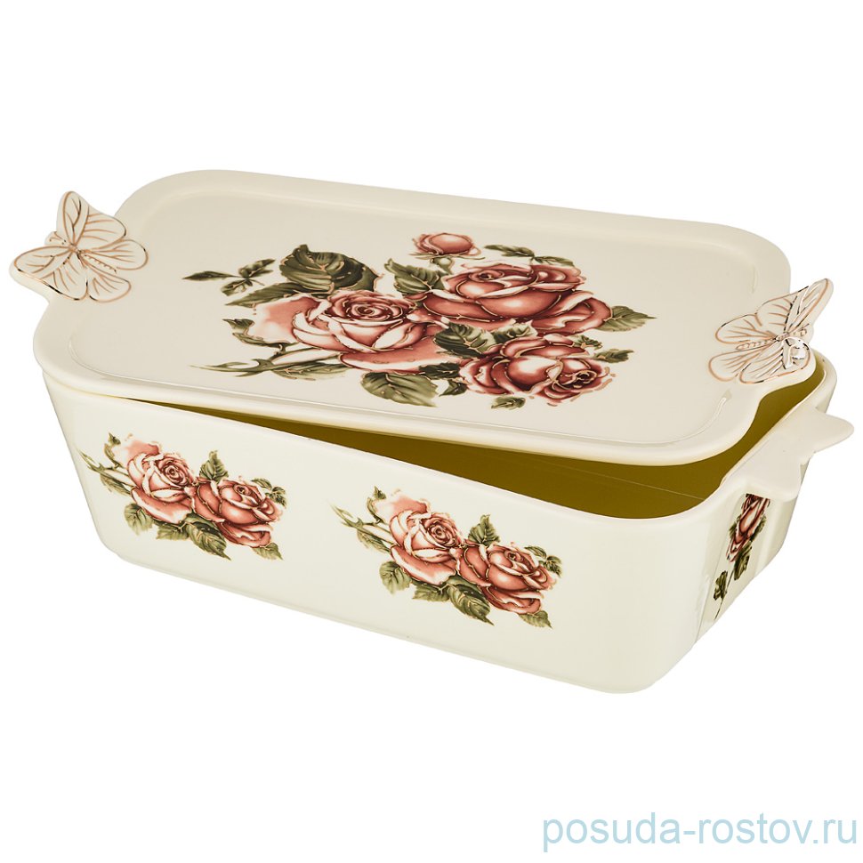 Блюдо 30 см с крышкой "Корейская Роза" / 192949