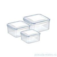 Набор контейнеров 3 шт (1,2 л, 2 л, 3 л) квадратные &quot;FRESHBOX&quot;  / 141634