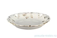 Блюдо 30 см круглое перф. &quot;Корона /Золотой узор&quot; / 094755