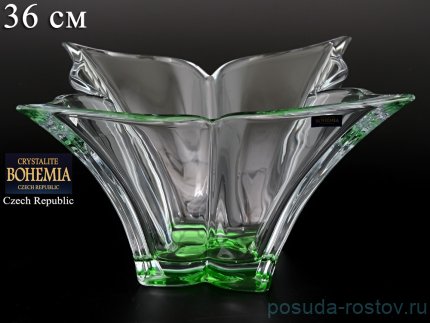 Ваза для фруктов 36 см &quot;Флораль /Зелёное дно&quot; / 080396