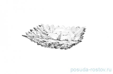 Менажница 28 см 4-х секционная &quot;Glacier /Без декора&quot; хрусталь Йиглава / 098983
