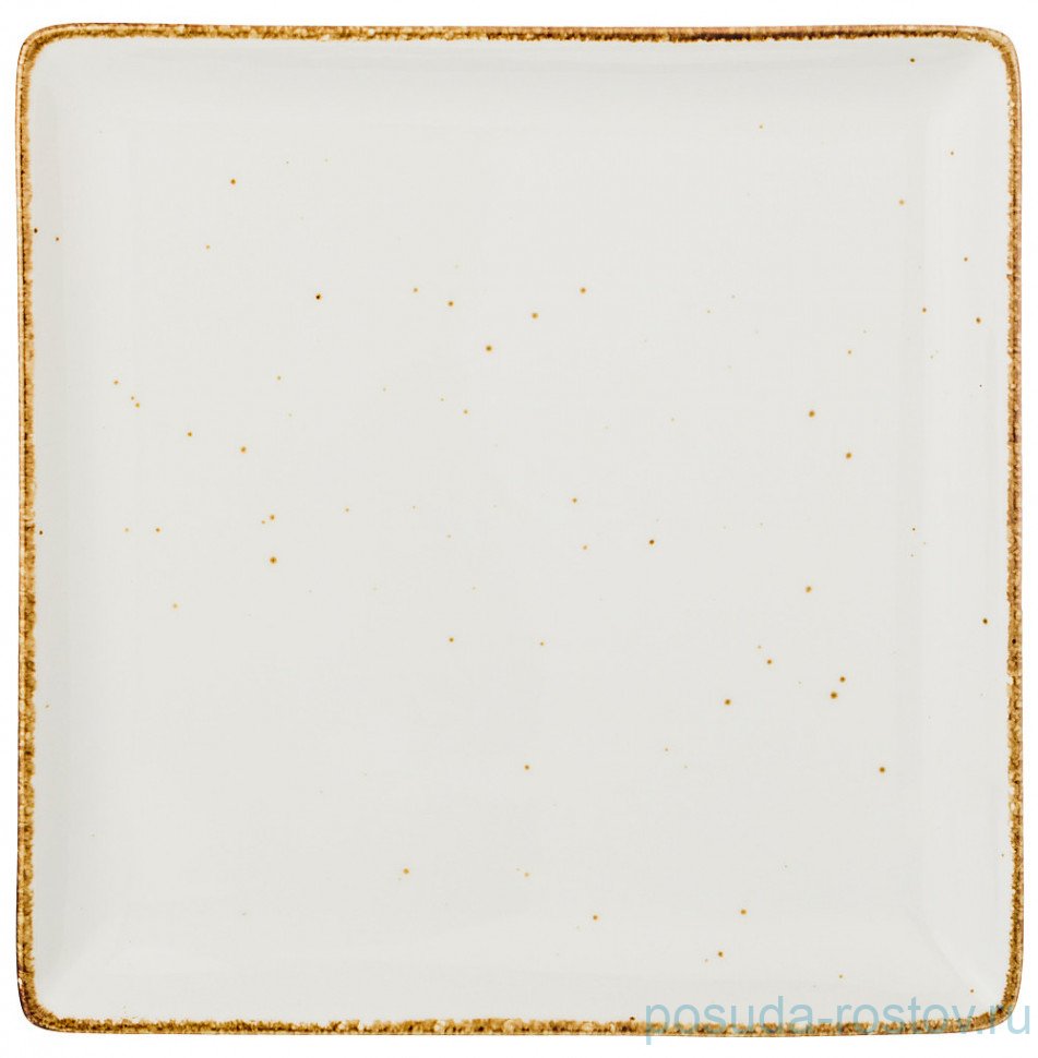 Тарелка 20 см 1 шт квадратная "Nature" (4шт.) / 210415