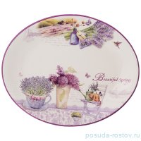 Блюдо 31,5 х 25,5 х 3 см овальное &quot;Лавандовая весна&quot; / 234423