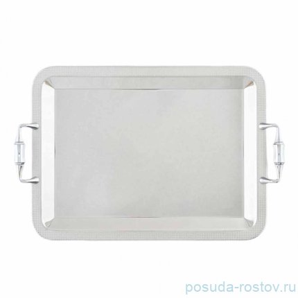 Поднос 42 х 31 см прямоугольный с ручками &quot;Venice Inox&quot; / 339778