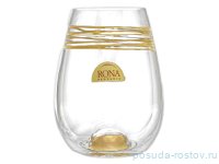 Стаканы для воды 460 мл 4 шт &quot;Drink master /Пружинка с золотым дном&quot; / 061217