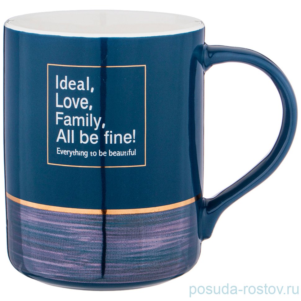 Кружка 400 мл синяя "Break time" / 228758 Кружка 400 мл синяя "Break time" / 228758