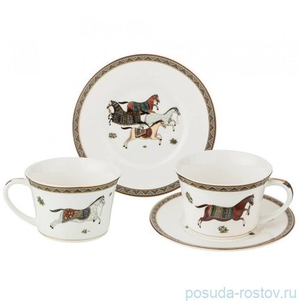Набор кофейных пар 180 мл 2 шт &quot;Лошадь&quot; / 209689