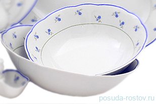 Набор салатников 7 предметов (23 см х 1 шт, 13 см х 6 шт) "Мэри-Энн /Незабудка" / 157783 Набор салатников 7 предметов (23 см х 1 шт, 13 см х 6 шт) "Мэри-Энн /Незабудка" / 157783