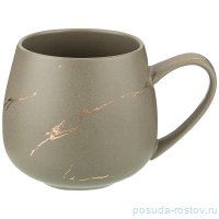 Кружка 400 мл 12,5 х 9,5 х 8,8 см &quot;Золотой мрамор /Серая&quot; / 252020