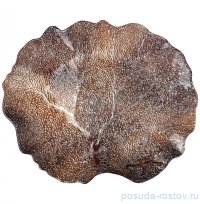 Блюдо 33 х 28 х 3 см Лист &quot;Crown brown&quot; (8шт.) / 226053