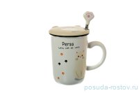 Кружка 400 мл с крышкой и ложкой &quot;Persa&quot; / 140367