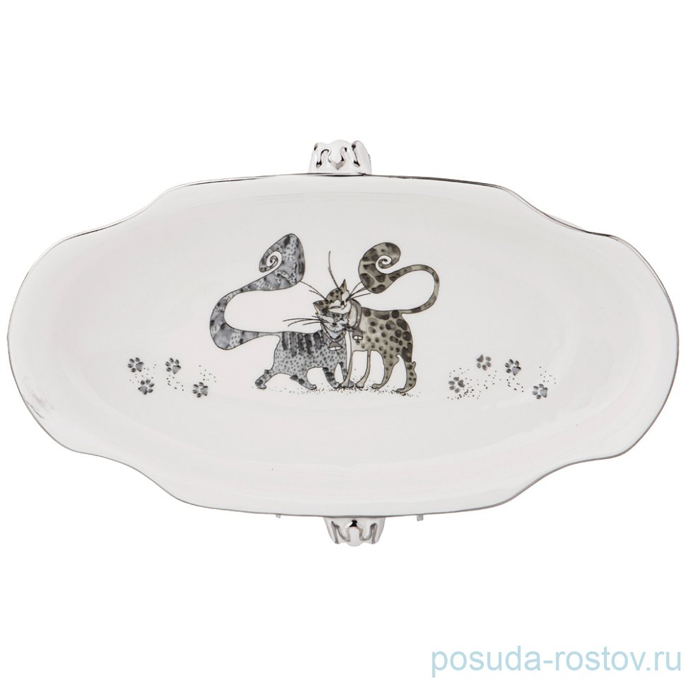 Блюдо 23 х 12 х 4 см "котики" / 242122 Блюдо 23 х 12 х 4 см "котики" / 242122