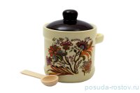 Банка для сыпучих продуктов с ложкой (13 х 11 х 12 см)  / 130090