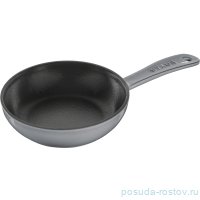 Сковорода 16 см с чугунной ручкой серый графит &quot;STAUB&quot; / 252723