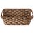 Корзинка 27 х 20 х 8,5 см с ручками "Натурель /темное плетение" / 342744