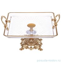 Блюдо 24 x 24 x 13 см квадратное н/н с ручками &quot;Zamak&quot;  / 290677