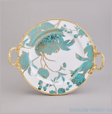 Блюдо 38 х 31 х 5,5 см овальное с ручками н/н / 368908