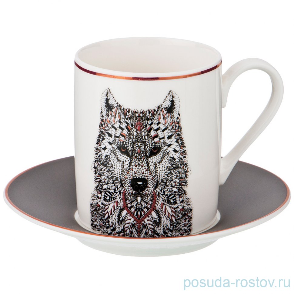 Кофейная пара 100 мл 1шт "волк" / 199019