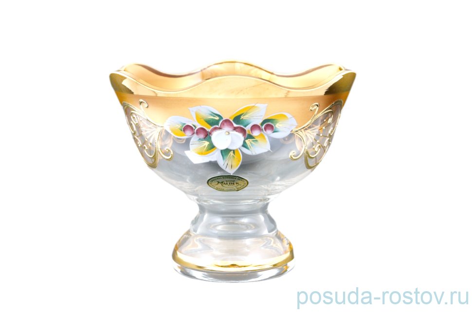Конфетница 13 см н/н "Лепка золото /волна" / 107837
