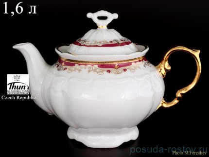 Заварочный чайник 1,6 л &quot;Мария-Луиза /Лилии на красном&quot; / 056438