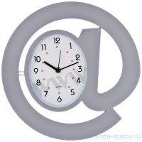 Часы настенные 30 см кварцевые серые &quot;СОБАЧКА&quot;  / 188025