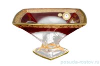Ваза для конфет 22 см н/н &quot;Квадро /Красная с золотом&quot; / 099966