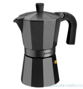 Кофеварка гейзерная на 3 чашки "Monix /Black" / 154871